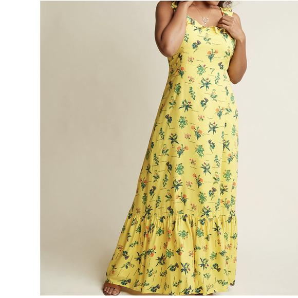 Modcloth Dresses & Skirts - Modcloth Inclined to Impress Blossoms Maxi Dress